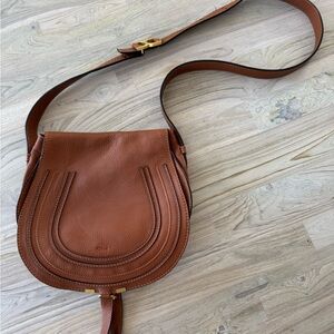 Elegant Brown Chloe Marcie Saddle bag.